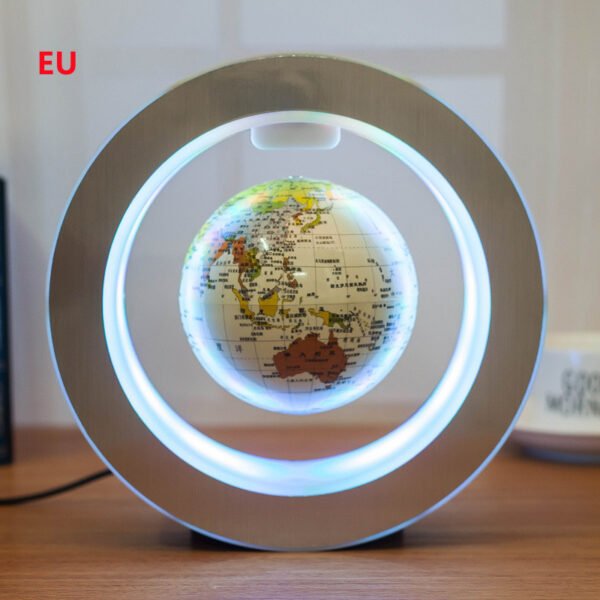 Magnetic levitating globe with LED world map