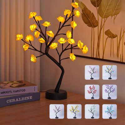 Rose Flower Tree Table Lamp